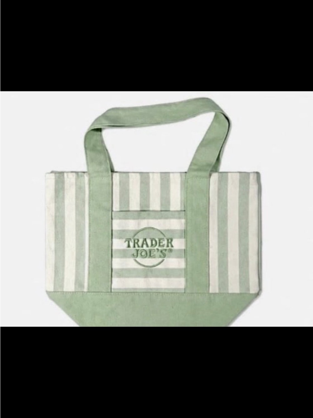 Trader Joe's Pastel Stripe Mini Canvas Tote Bag, Set of 4. - Picture 5 of 6
